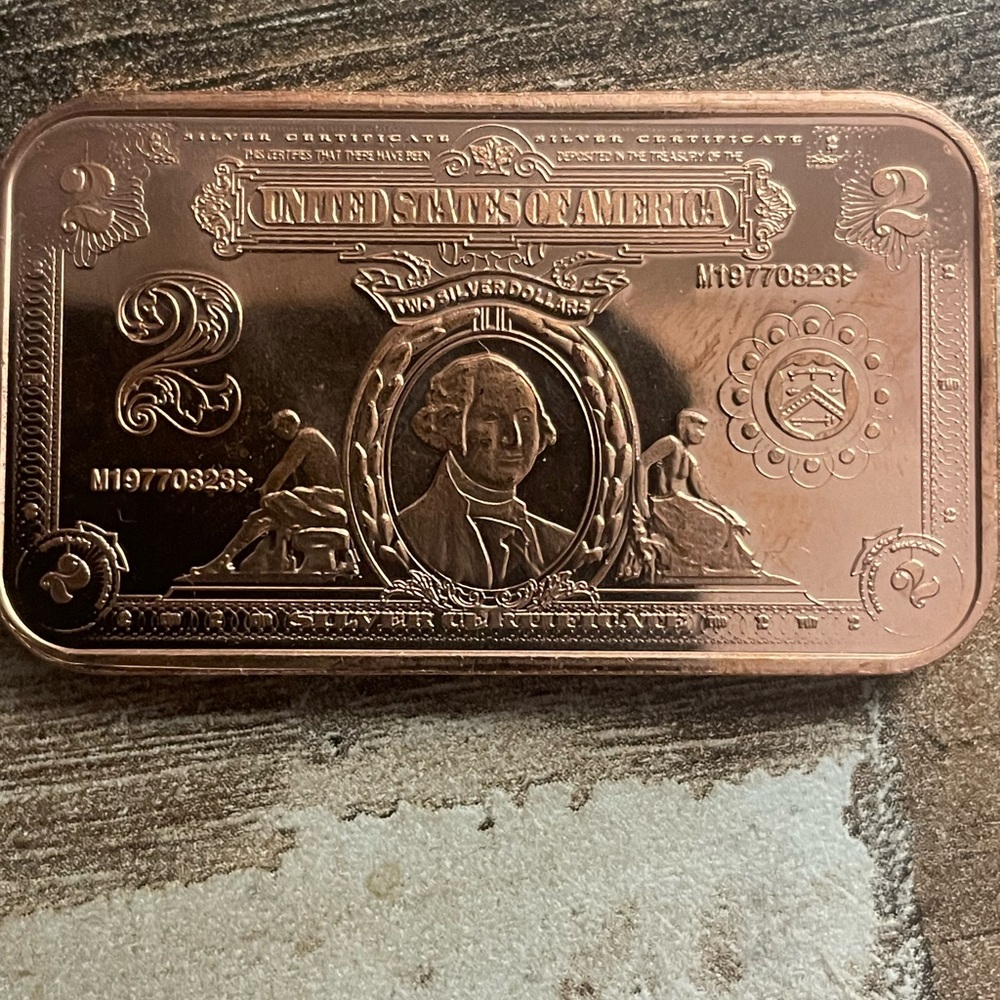 Copper Plated Collectible Bar with Historical Design